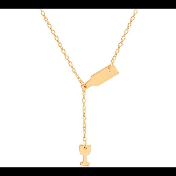 🍷 LAST ONE! 18k gold dipped wine necklace - Picture 2 of 2